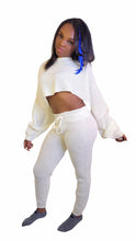 Load image into Gallery viewer, Effortless influence-waffle crop top set - Khoris Kloset