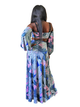 Load image into Gallery viewer, Exotic on the beach- Tropical print maxi set - Khoris Kloset