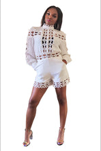 Load image into Gallery viewer, Dinner on the water- White romper - Khoris Kloset
