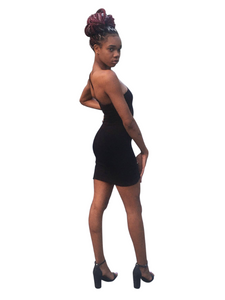 Time to strut- Asymmetrical black dress - Khoris Kloset